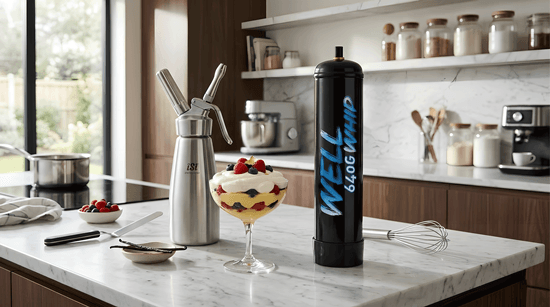 640g 压缩 WellWhipped 0.95L (640g) N2O Tanks for Medium-sized cafes, dessert bars, and catering events
